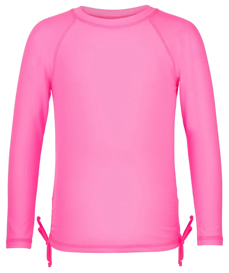 Snapper Rock - UV werend zwemshirt met lange mouwen voor meisjes - Neon Roze