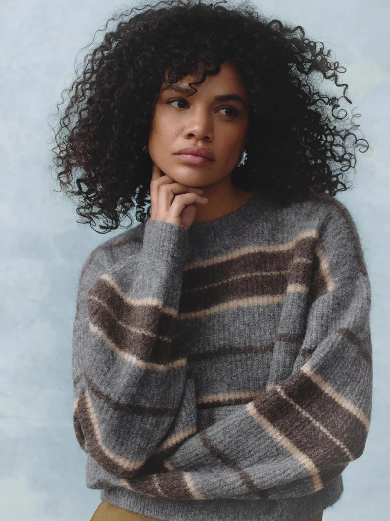 Grijs gebreide pullover dori