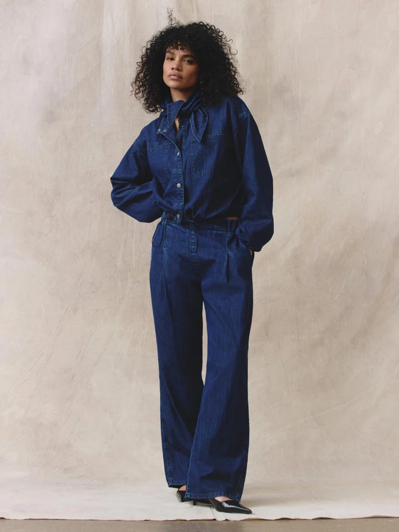 Donkerblauwe jeans moonflower