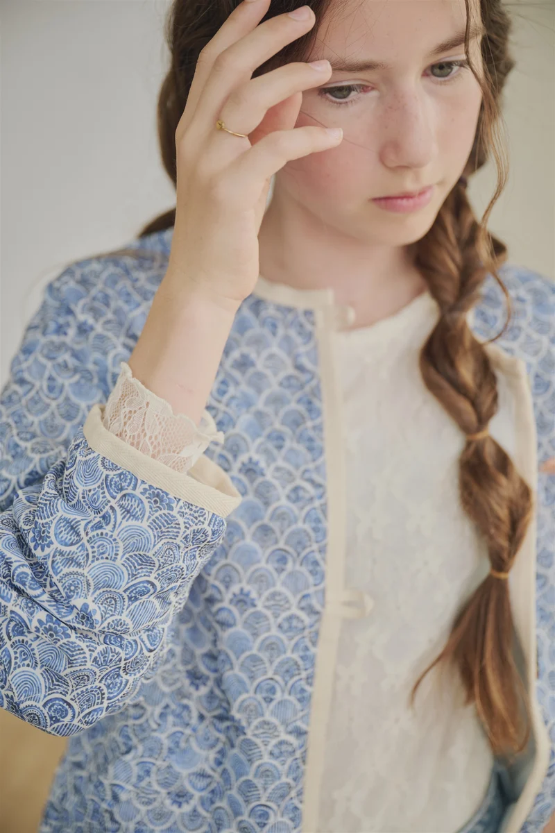 Dimo Geprinte Dekenjas Blauw