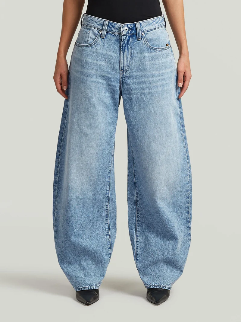 Lichtblauwe barrel jeans barrel 3d loose