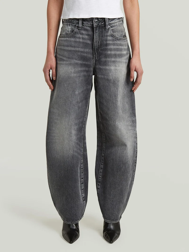 Grijze barrel jeans barrel 3d loose