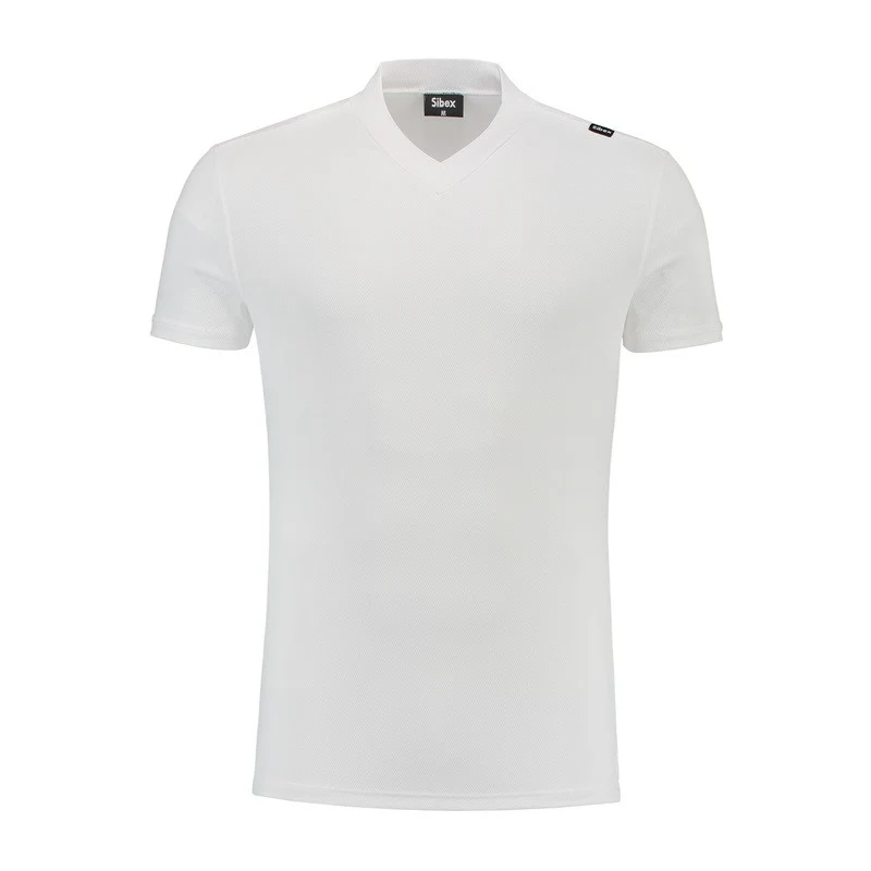 Sibex Heren UV onderkleding T-shirt V-hals, korte mouw White
