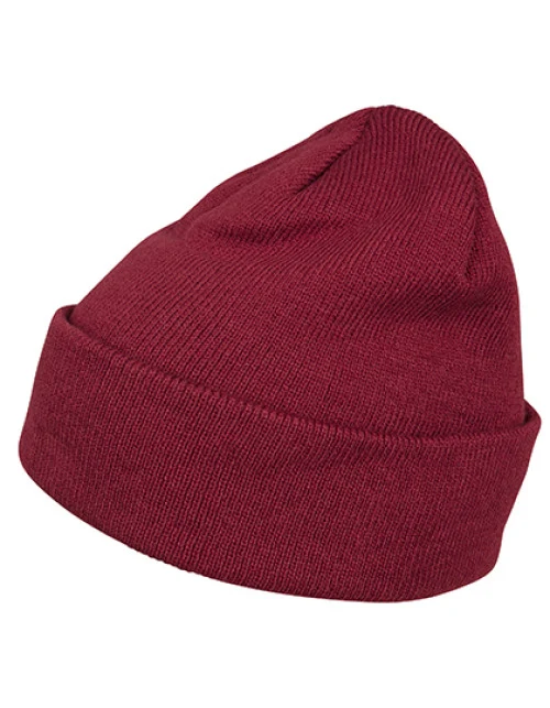 Build Your Brand - Heavy Knit Beanie - Burgundy