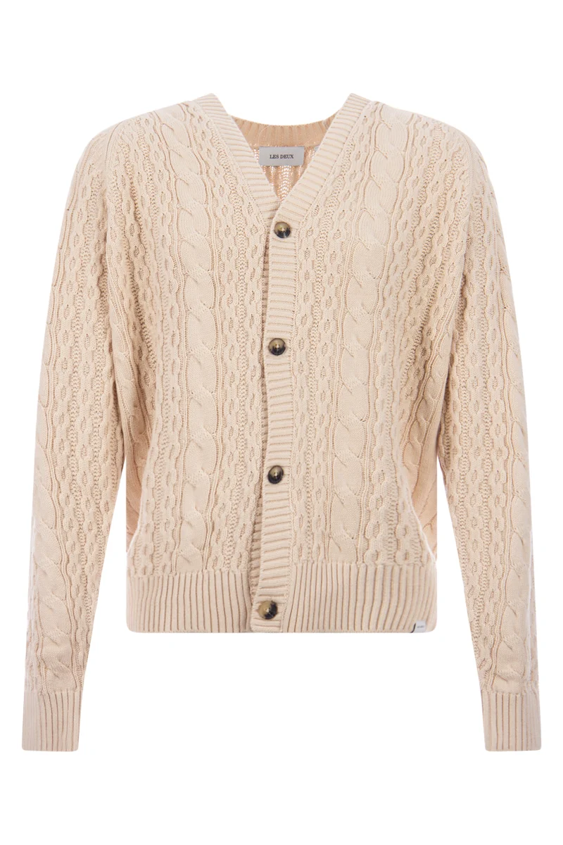LES DEUX TRUI GAVIN CARDIGAN OFF WHITE