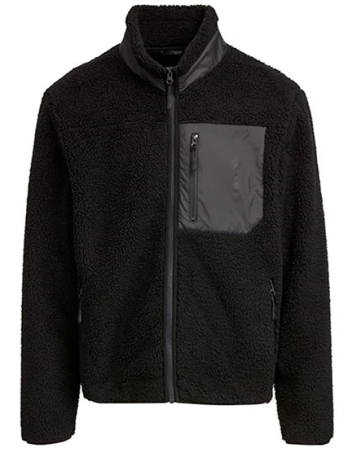Build Your Brand - Bonded Sherpa Jacket - Black