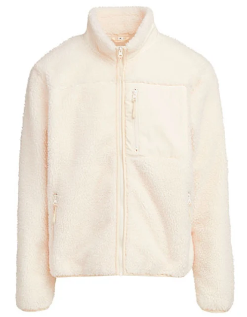 Build Your Brand - Bonded Sherpa Jacket - White Sand