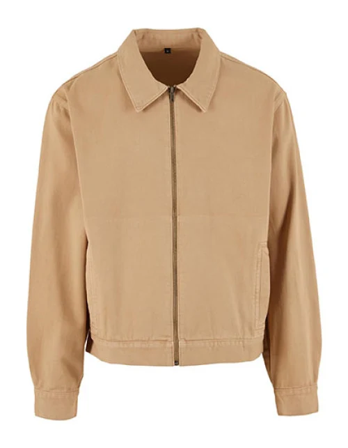 Build Your Brand - Basic Workwear Jacket - U. Beige