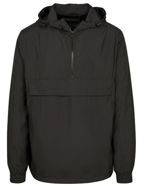 Build Your Brand - Basic Pull Over Jacket - Black