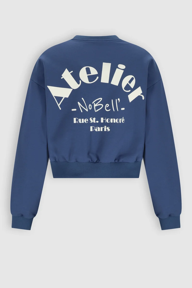 Kobell Cropped Sweater Blauw