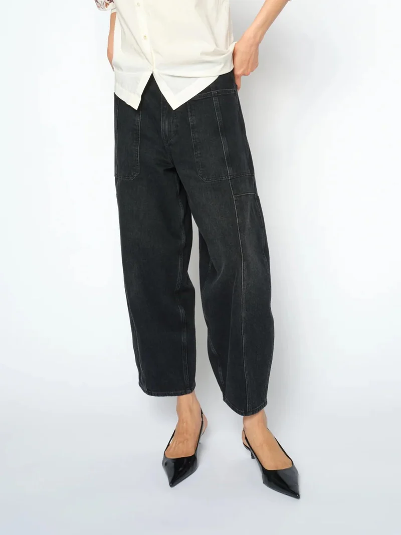 Zwarte barrel jeans mmrosy
