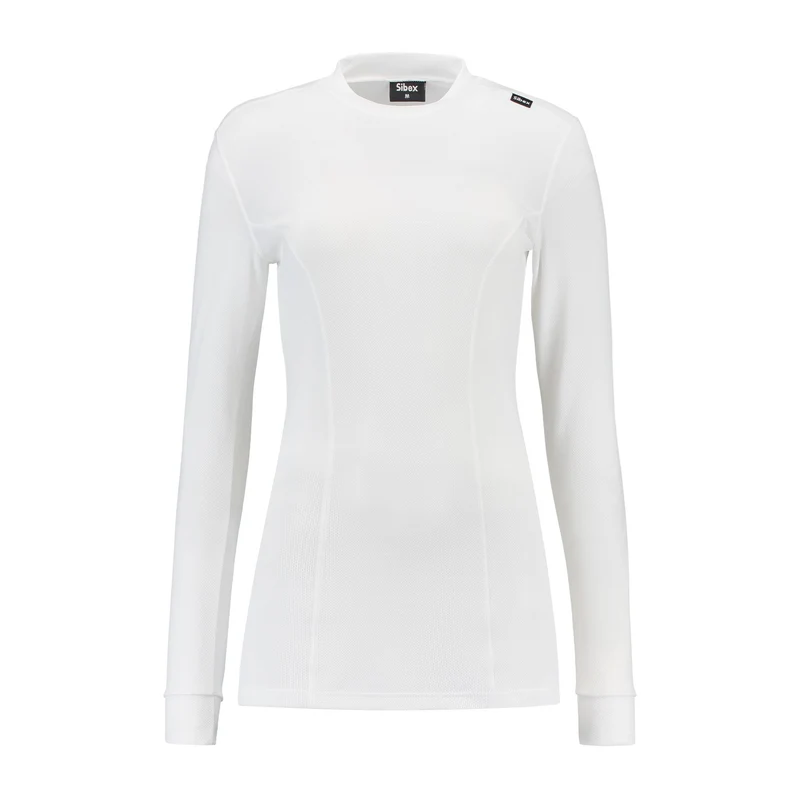 Sibex Dames UV onderkleding T-shirt O-hals, Lange mouw White