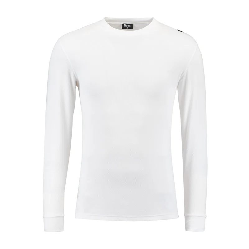Sibex Heren UV onderkleding T-shirt O-hals, Lange mouw White