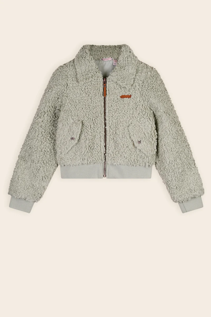 Dovy Curly Fur Binnen Jas Groen