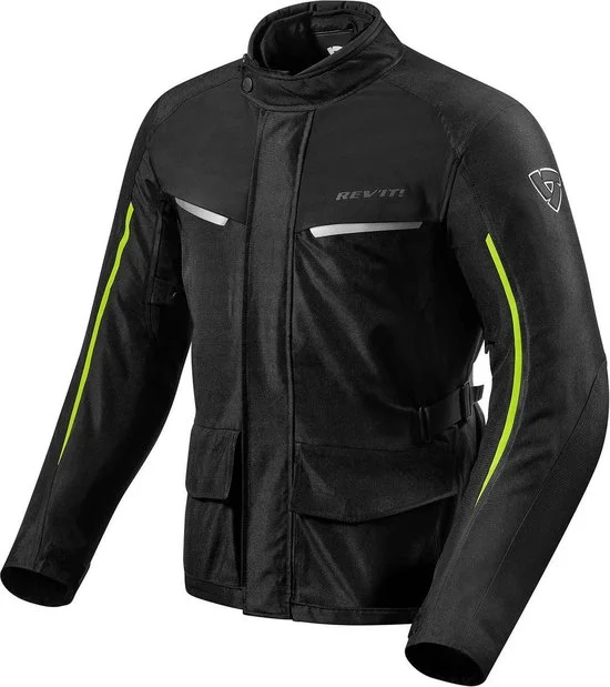 REV'IT! Voltiac 2 Motorjas Heren Zwart Geel Maat M - Nieuw Outlet