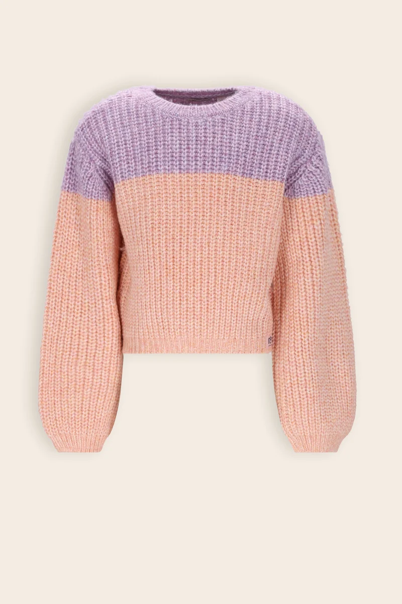 Kem Colorblock Trui Lila/Oranje