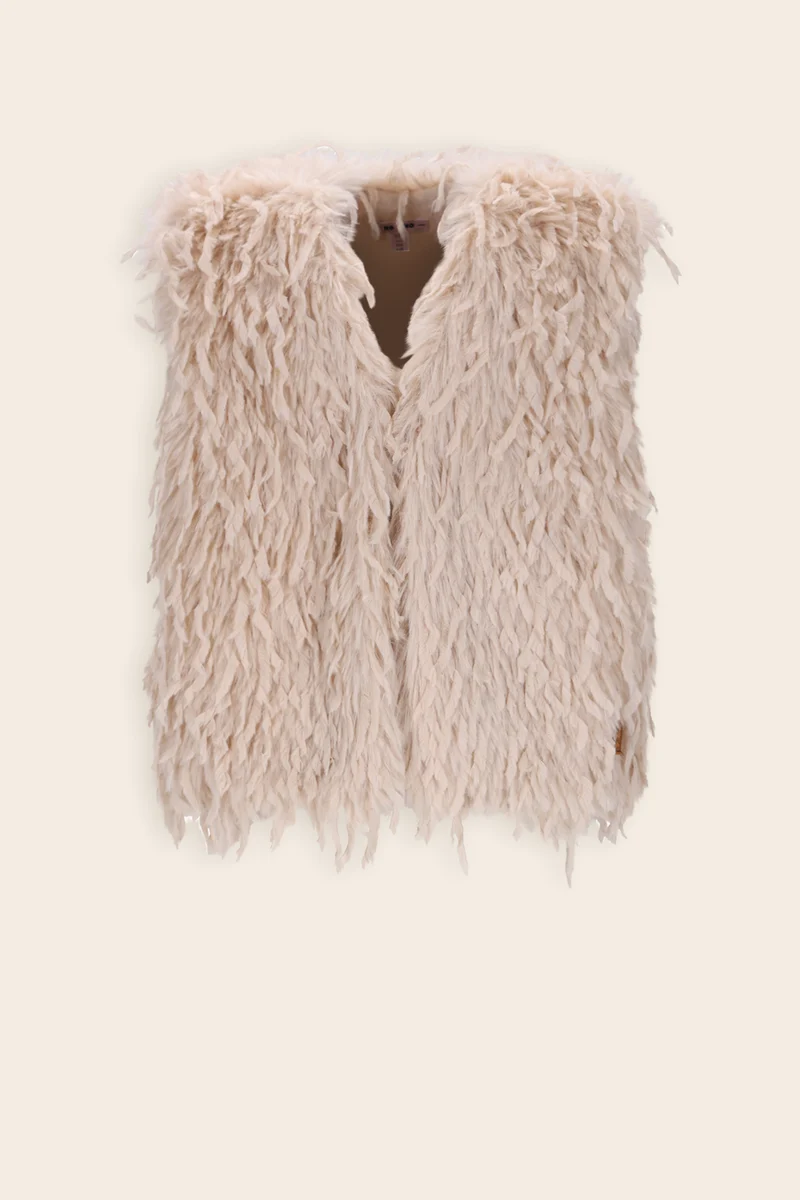 Kath Bont Faux Fur Gilet Ivoor