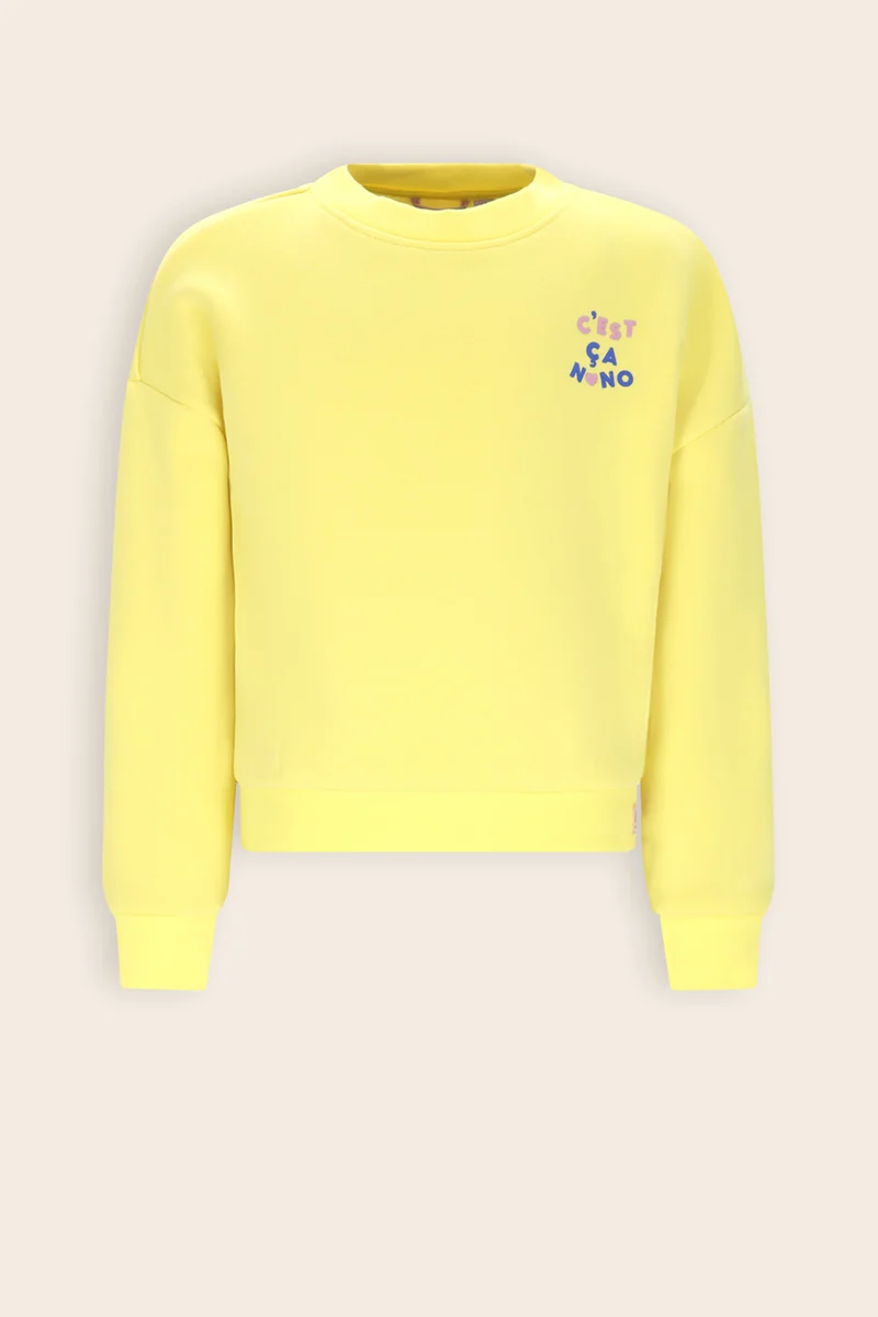Konono Furry Sweat Geel