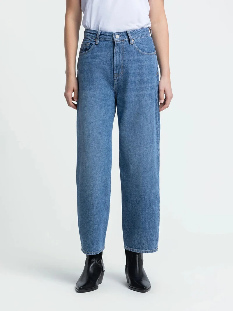 Blauwe balloon jeans leila ceky blue worn