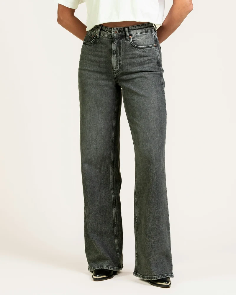 Wide leg jeans harper charcoal fade