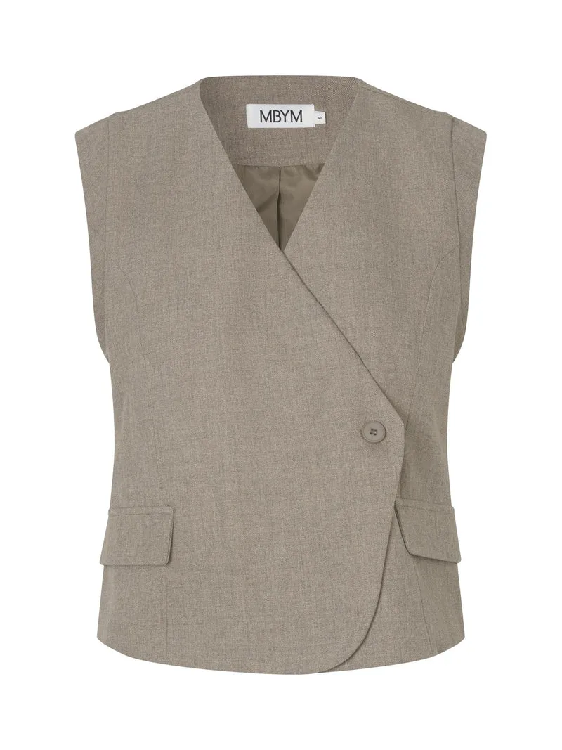Lichtbruin gilet beckma-m