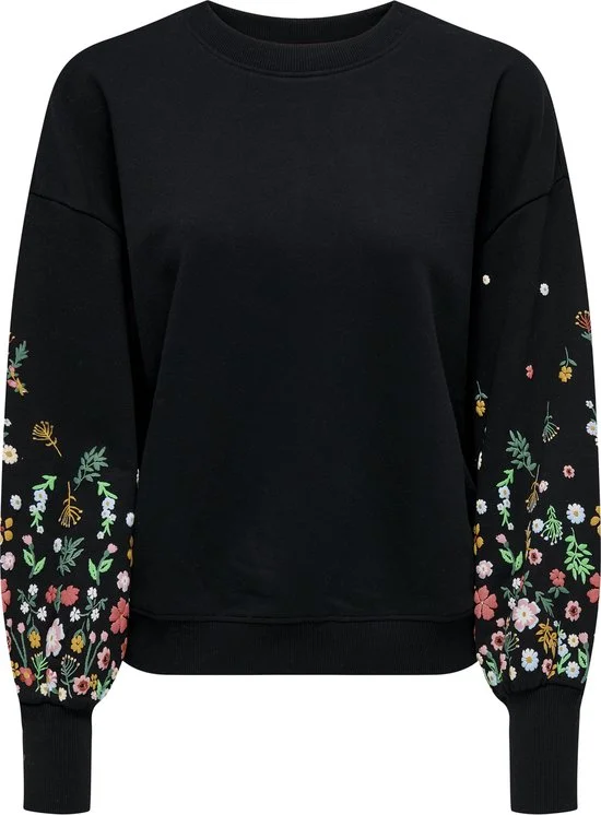 Only | Brooke Round Neck Flower Sweater | Dames | S