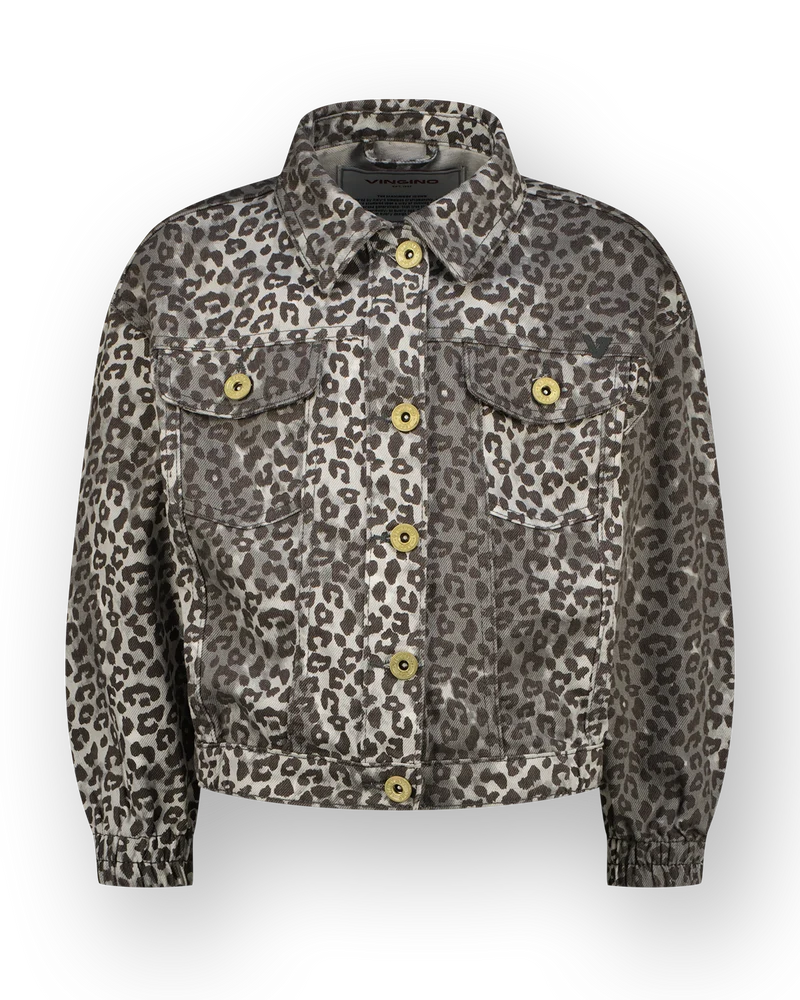 Spijkerjas Tori Leopard
