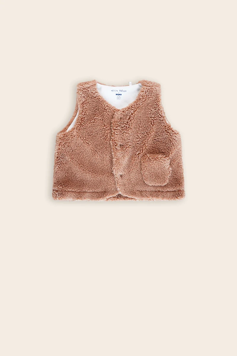 Kato Teddy Gilet Bruin