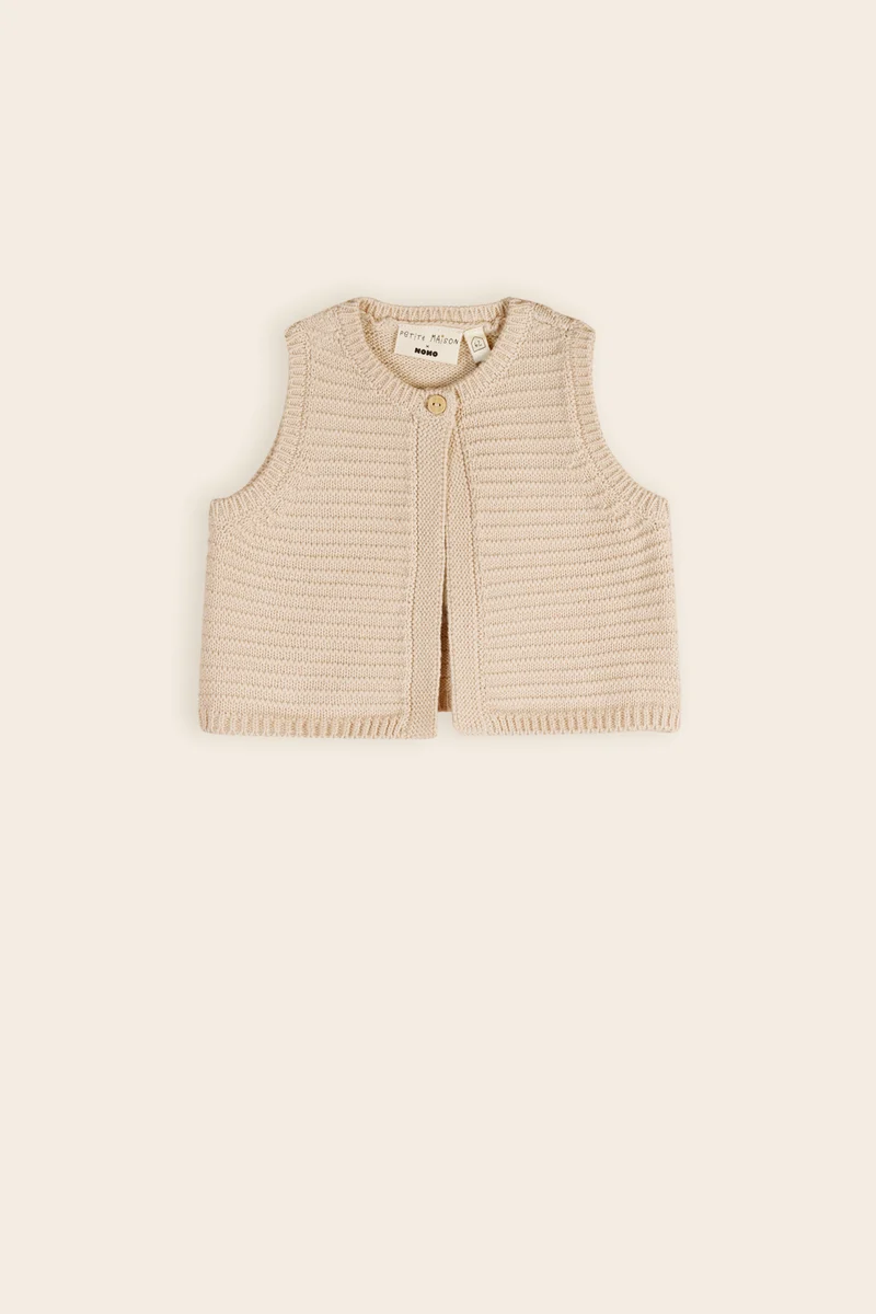Kata Gebreid Gilet Oatmeal