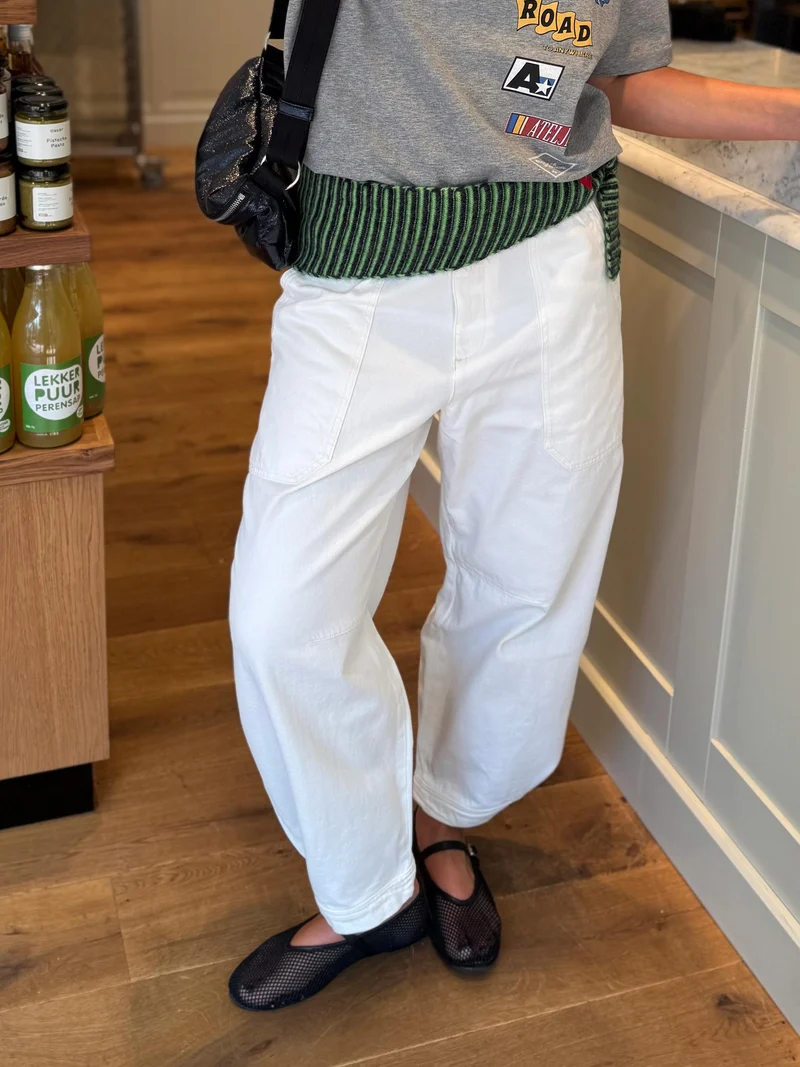 Witte barrel jeans jane