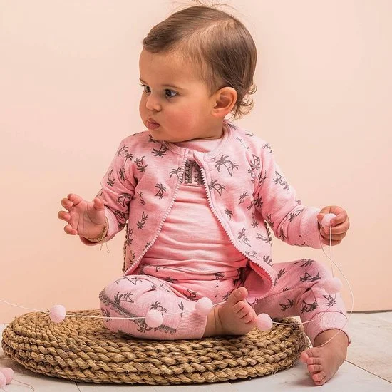 Dirkje | Vest Summer Pink Melee | Meisjes | 62