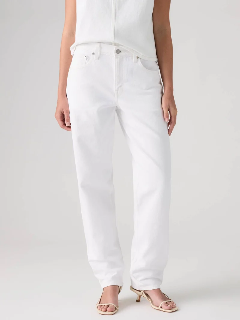Witte loose taper jeans tooth fairy