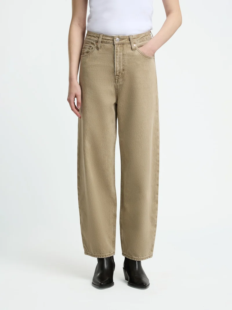 Beige balloon jeans leila