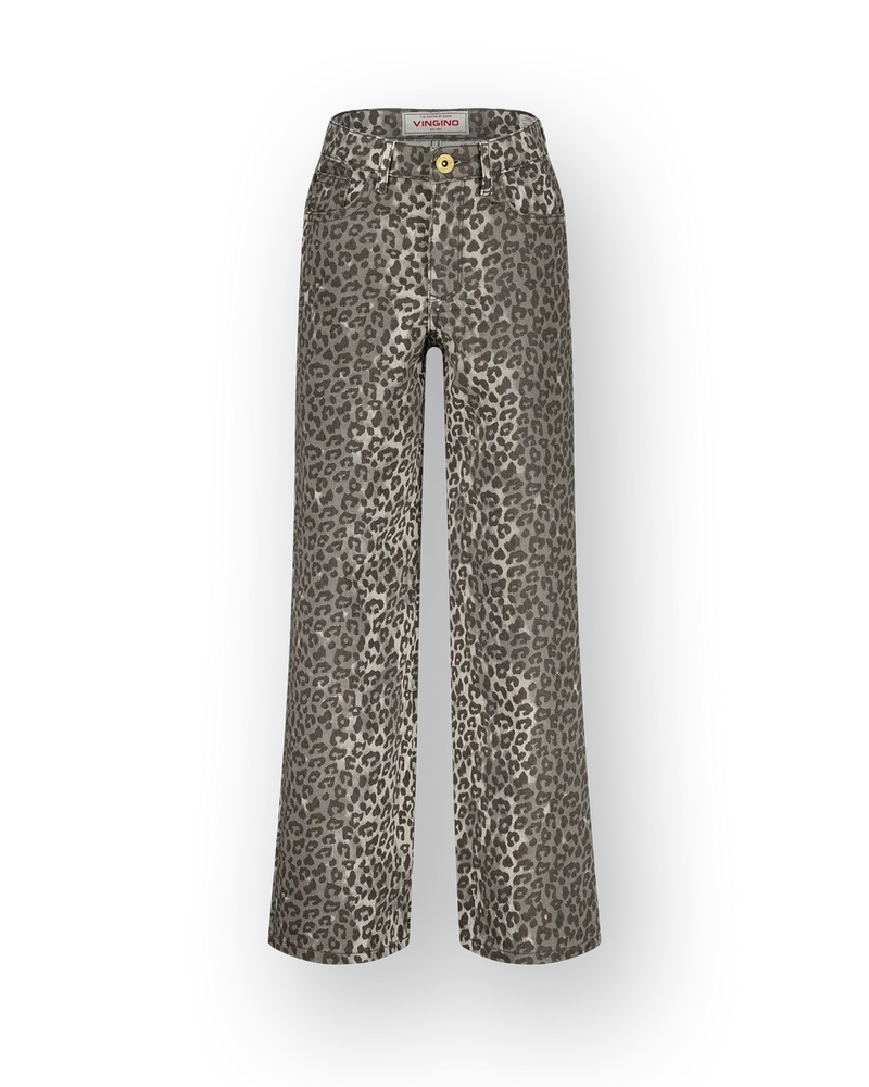 Extra Wide Leg Jeans Cassie Leopard