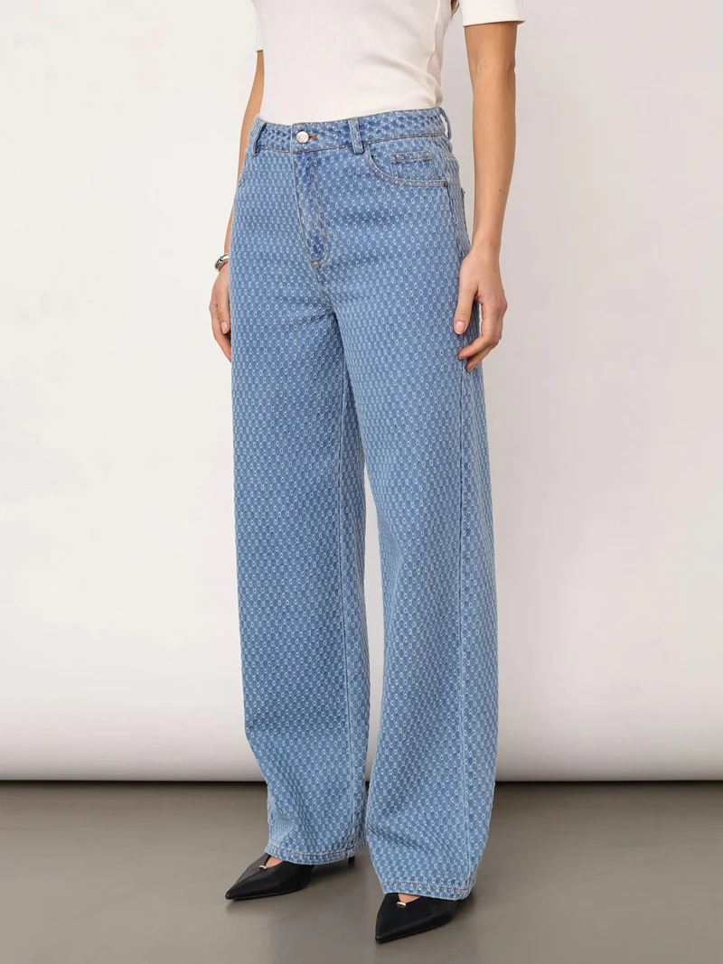 Blauwe jeans met print antocc