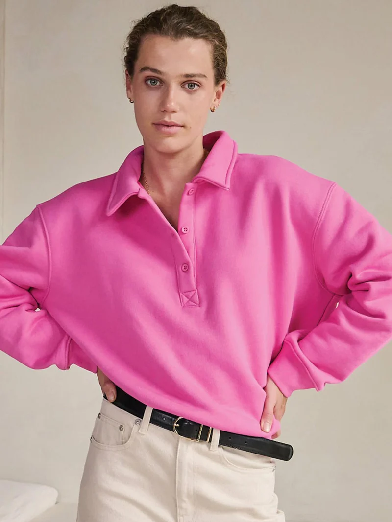 Roze polo sweater mireille