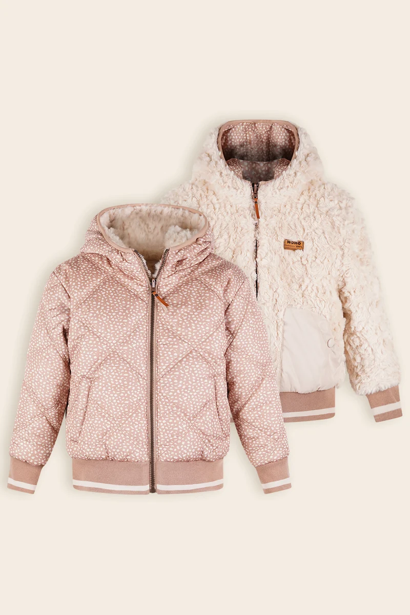 Bomby Reversible Winterjas Ivoor