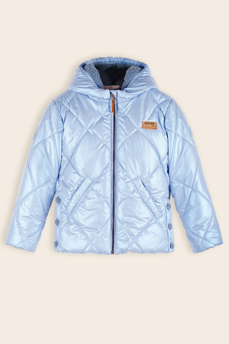 Button Winterjas Blauw
