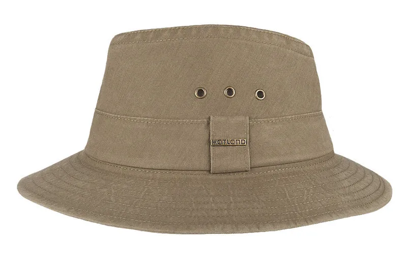 Hatland - UV Bucket hat voor heren - Wishmen - Olijfgroen