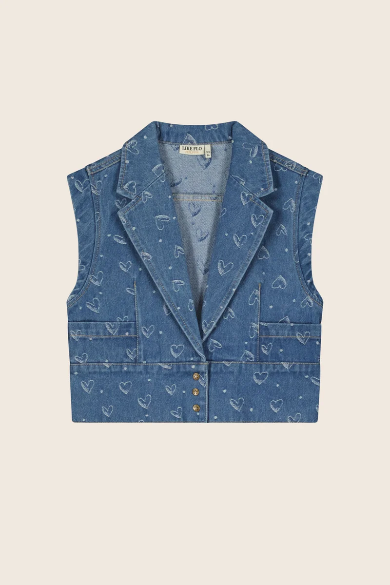 Danique Gilet Lt denim