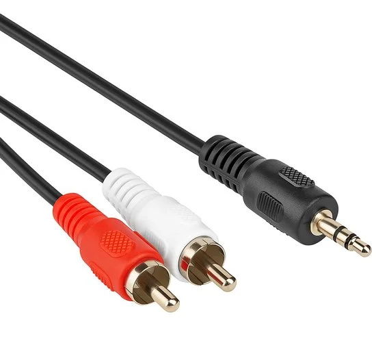 Allteq Jack naar Tulp Kabel 3.5mm naar 2x RCA Zwart - Nieuw Outlet