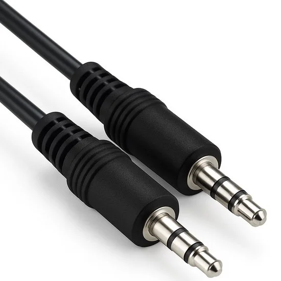 Allteq Jack Kabel 3.5 mm Male to Male Zwart 0,5m - Nieuw Outlet