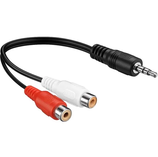 Goobay 3,5mm Jack naar Tulp Adapter Rood-Zwart - Nieuw Outlet