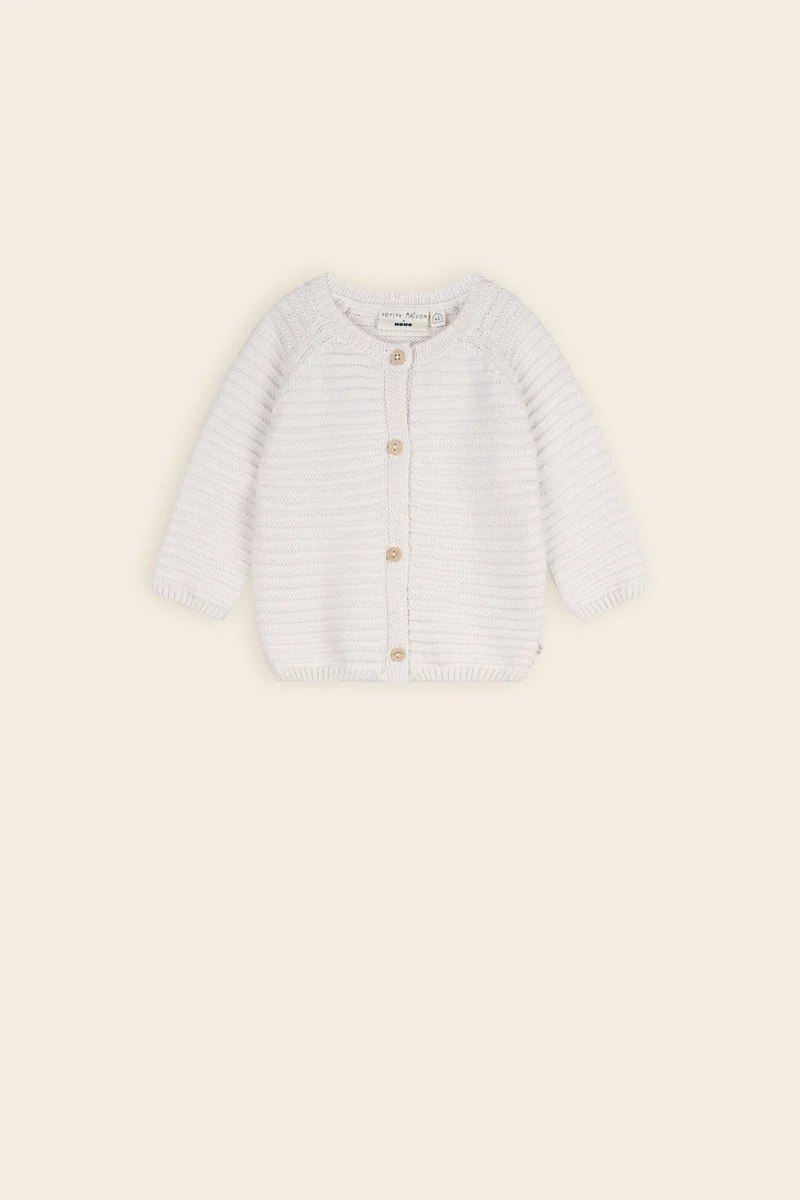 Kiki Gebreid Vest Natural White
