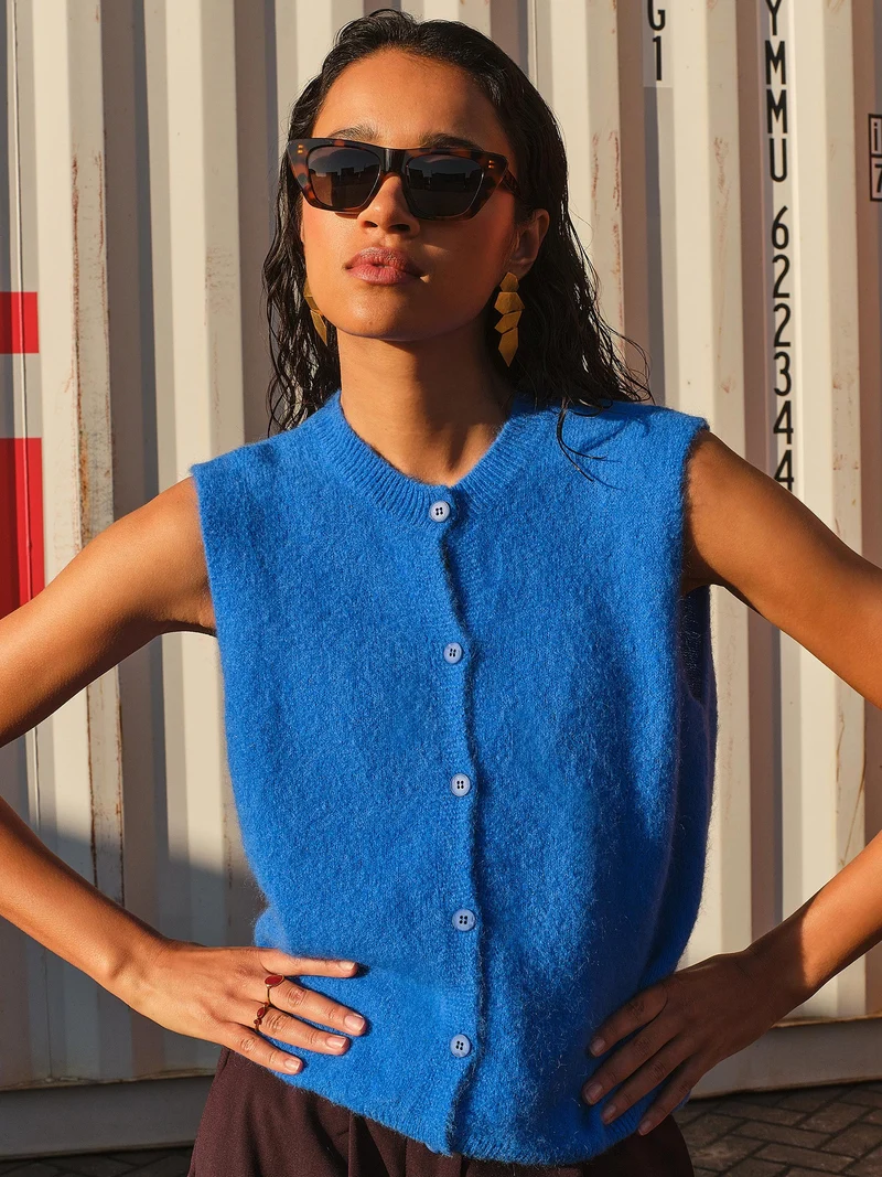 Blauwe spencer meya
