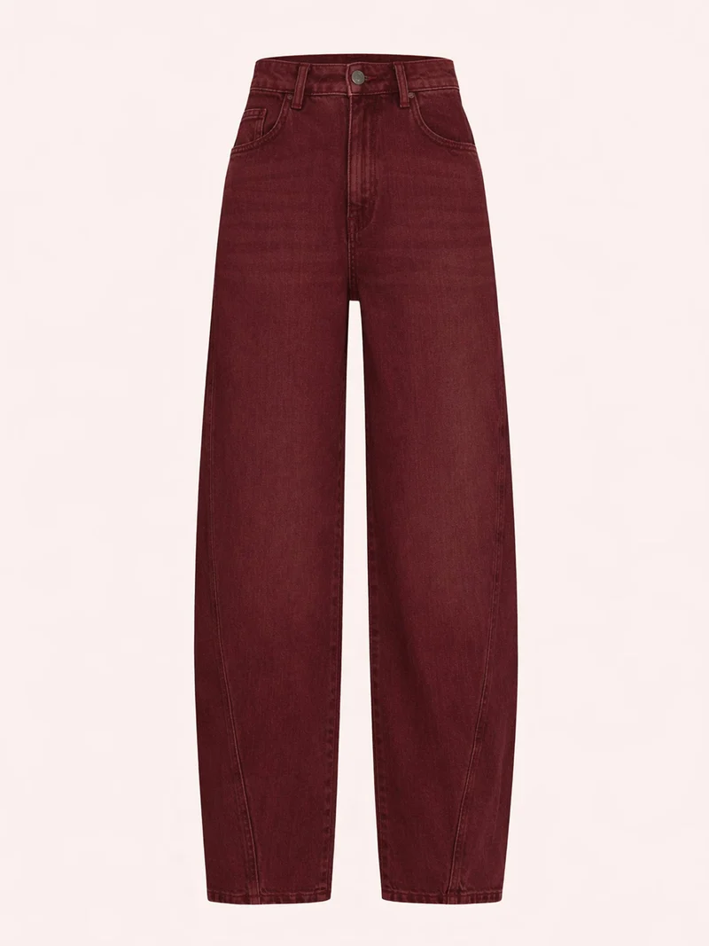 Donkerrode jeans begum