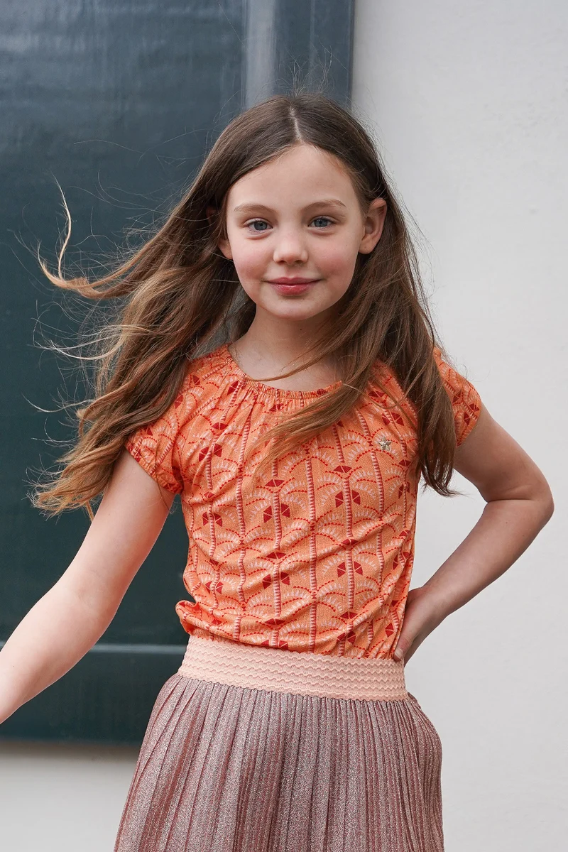 Flo girls top with elastic