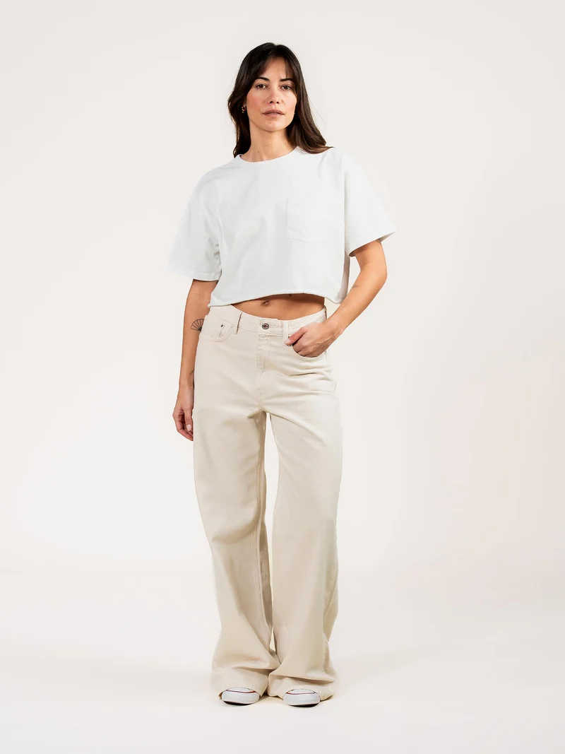 Ecru harper loose flare lengte 32