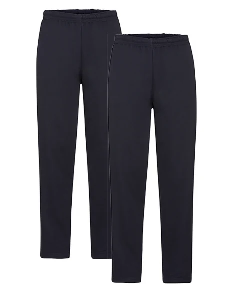 Fruit of the Loom - 2 Pack Classic Open Zoom Joggingbroek - Deep Navy