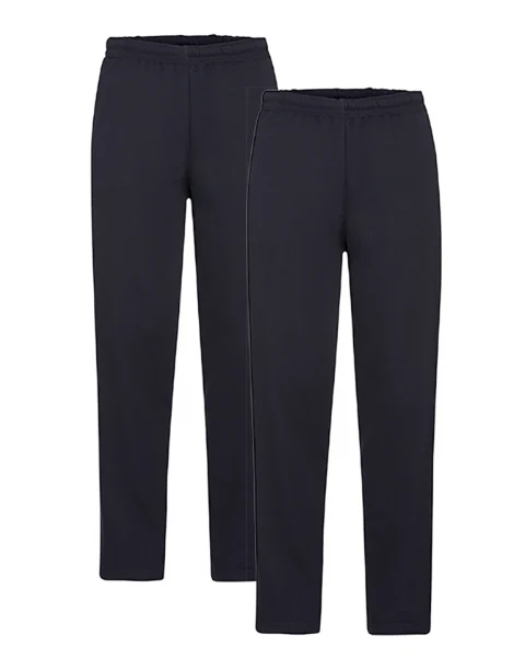 Fruit of the Loom - 2 Pack Classic Open zoom Joggingbroek - Black